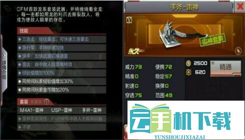 CF手游 手斧雷神上线时间及属性介绍